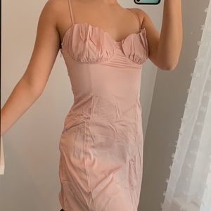 Zaful pink satin mini dress